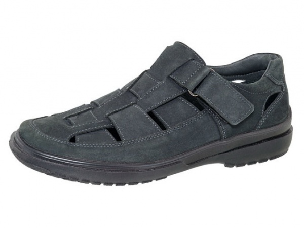 Основное фото м 7-929 М Полуботинки мальчиковые, нубук, т.серый 